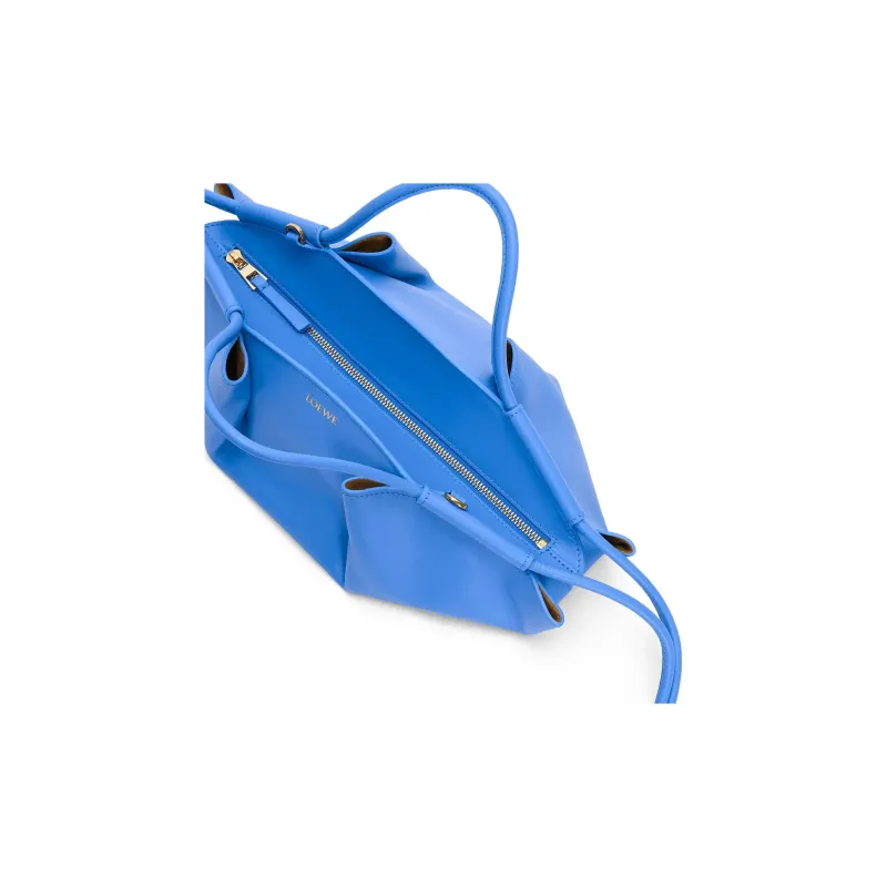 LOEWE Bright Nappa Cow Leather Dumpling Bag, Shoulder Bag, Crossbody Bag, Handbag Trumpets Women's Blue-6