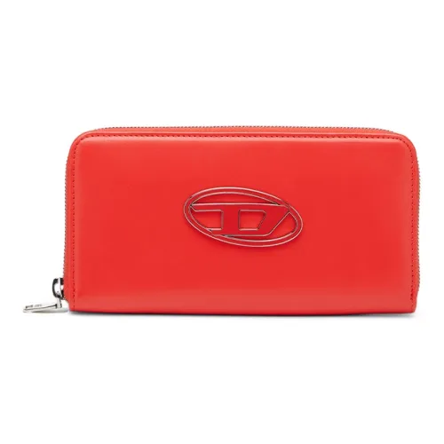 DIESEL Cow Leather Wallet Regular Women's Red