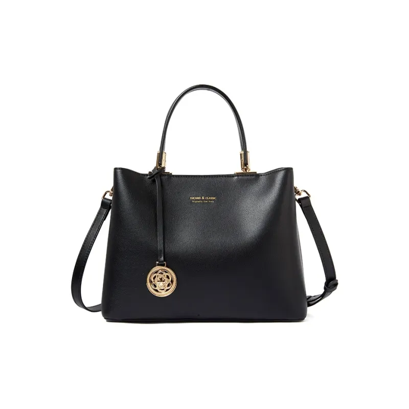 TUCANO Cow Leather Mom Bag Handbag Tubas Women's Black-0