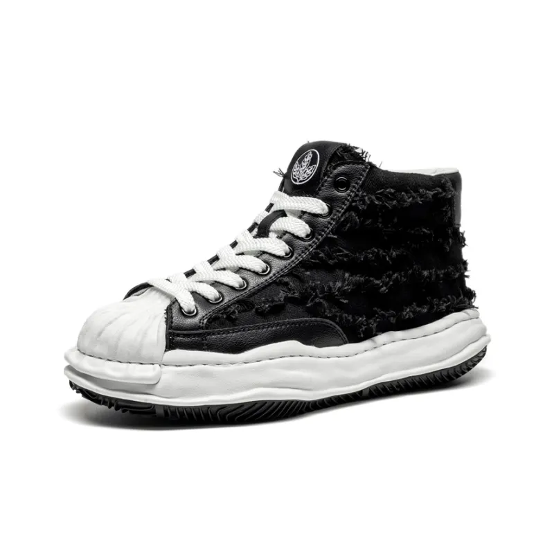 LEAVELAND Height Increasing Mid-Top Skateboard Shoes Unisex-2
