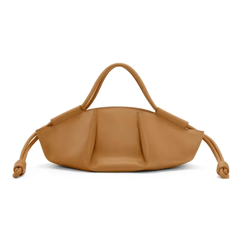 LOEWE Bright Nappa Cow Leather Dumpling Bag, Shoulder Bag, Crossbody Bag, Handbag Trumpets Women's Oak-4