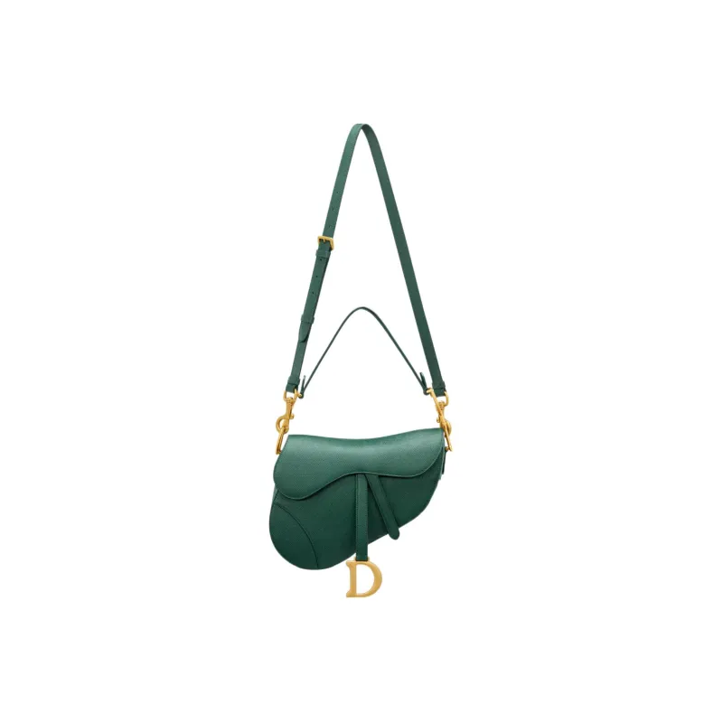 DIOR Saddle Grained Calfskin Saddle Bag Shoulder Bag Crossbody Bag Handbag Regular Women's Pine Green-1