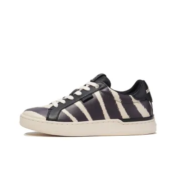 COACH Lowline Low Top Skateboard Shoes Women's Zebra Color