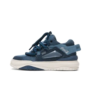 Coca Cola Low Top Skateboard Shoes 4cm Unisex Denim Blue