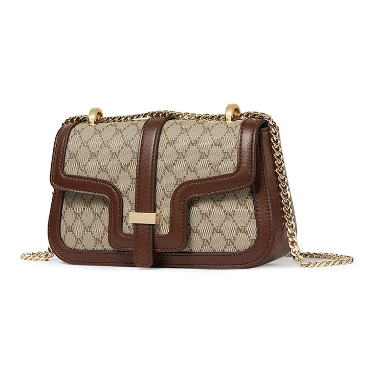TUCANO PVC Underarm Saddle Bag, Shoulder Bag, Crossbody Bag Trumpets Women's Red Brown-1