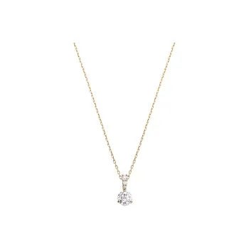 Swarovski Solitaire Gold Plated Necklaces Women's Gold