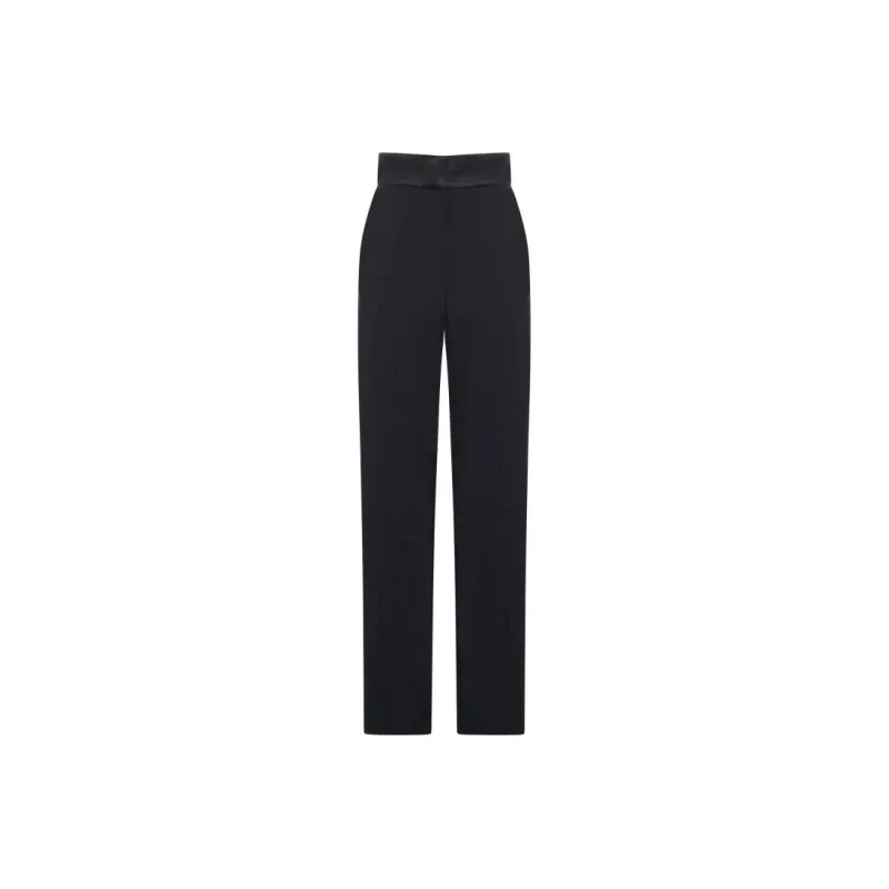 Alexander McQueen Satin trim Cotton Trousers-1