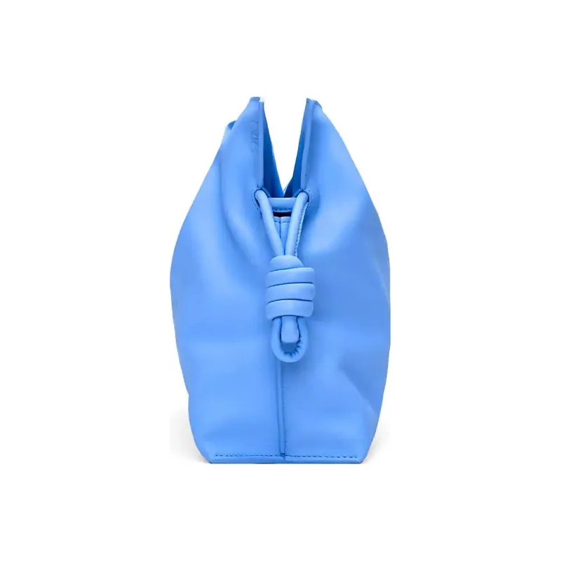 LOEWE Flamenco Napa Calf Leather One Shoulder Clutch Large Size Women's Blue-2
