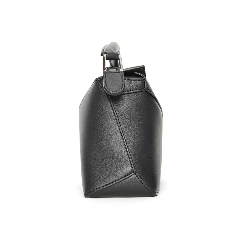 LOEWE Puzzle Cow Leather Handbag, Shoulder Bag, Crossbody Bag Mini Women's Black-3