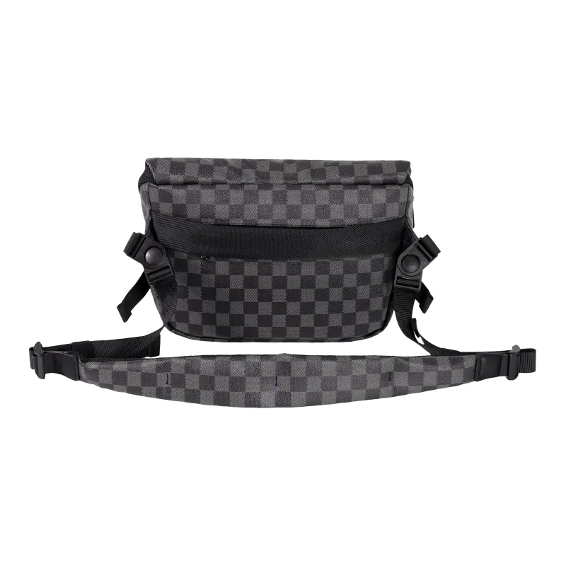 KONADCT Nylon Fabric Cycling Bag, Messenger Bag, Shoulder Bag Medium Size Unisex Black-15