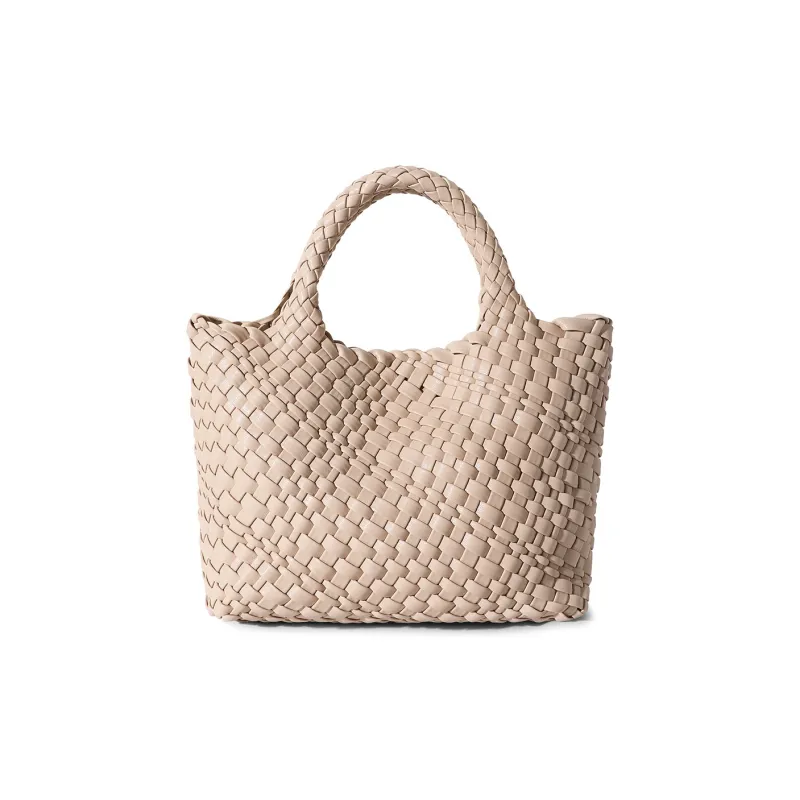 CASSILE Cow Leather Tote Bag Shopping Bag Basket Bag Handbag Large Size Women's Dusty Pink/Light Gray-4