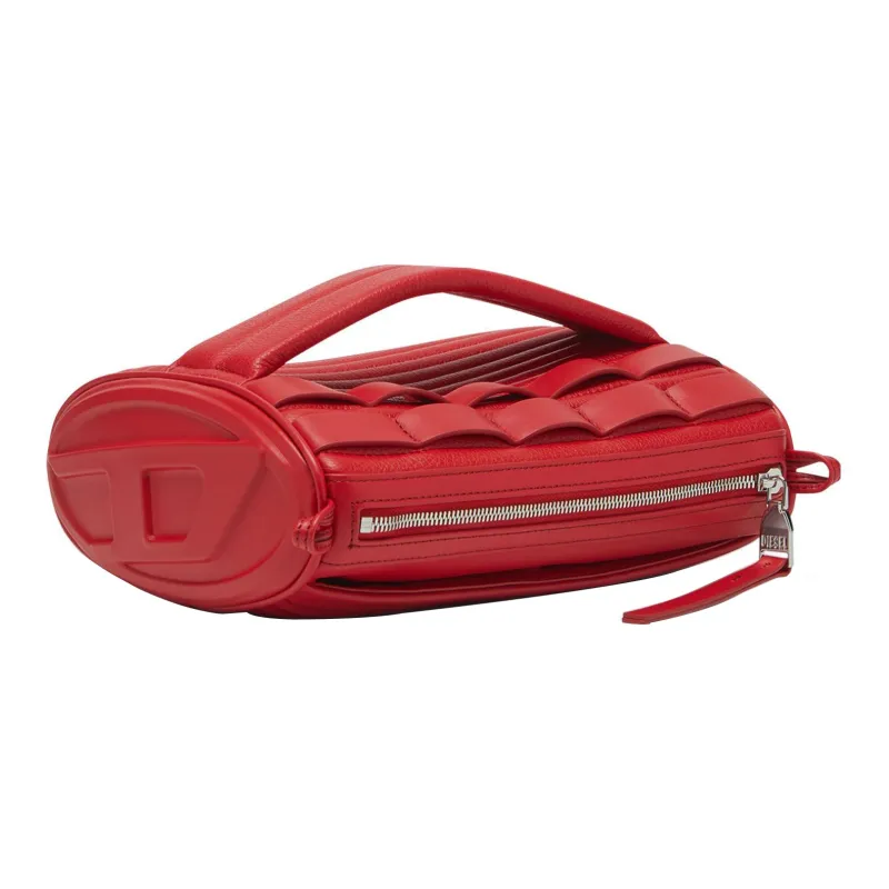 DIESEL Cow Leather Handbag, Shoulder Bag Regular Women's Red-2