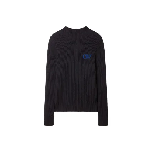 OFF-WHITE Logo-embroidered Rib-knit Jumper