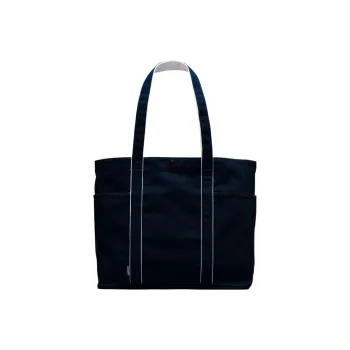 Lululemon Cotton Blend Canvas Bag, Tote Bag, Shopping Bag, Shoulder Bag, Handbag Women's Dark Blue White Dot