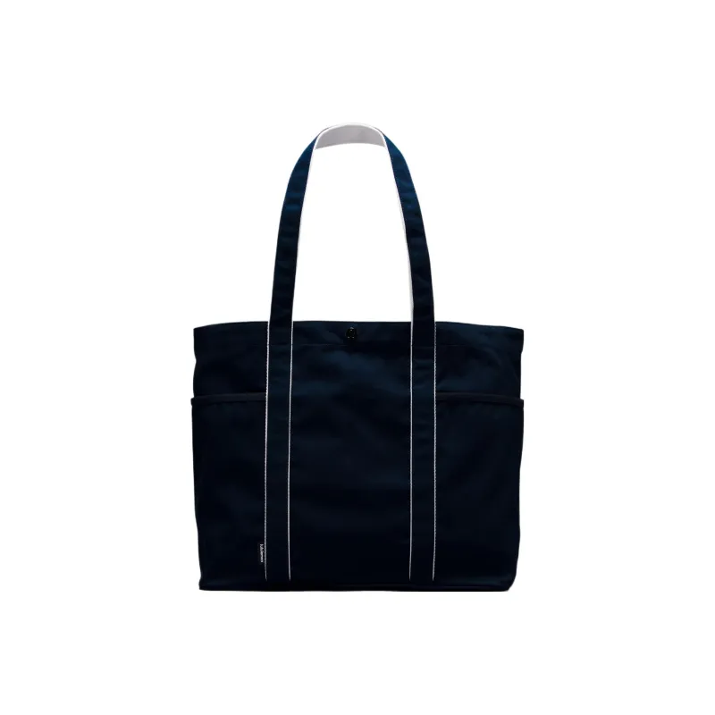 Lululemon Cotton Blend Canvas Bag, Tote Bag, Shopping Bag, Shoulder Bag, Handbag Women's Dark Blue White Dot-0