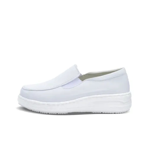 Cherry blossoms Loafers Women's Mid-Top White