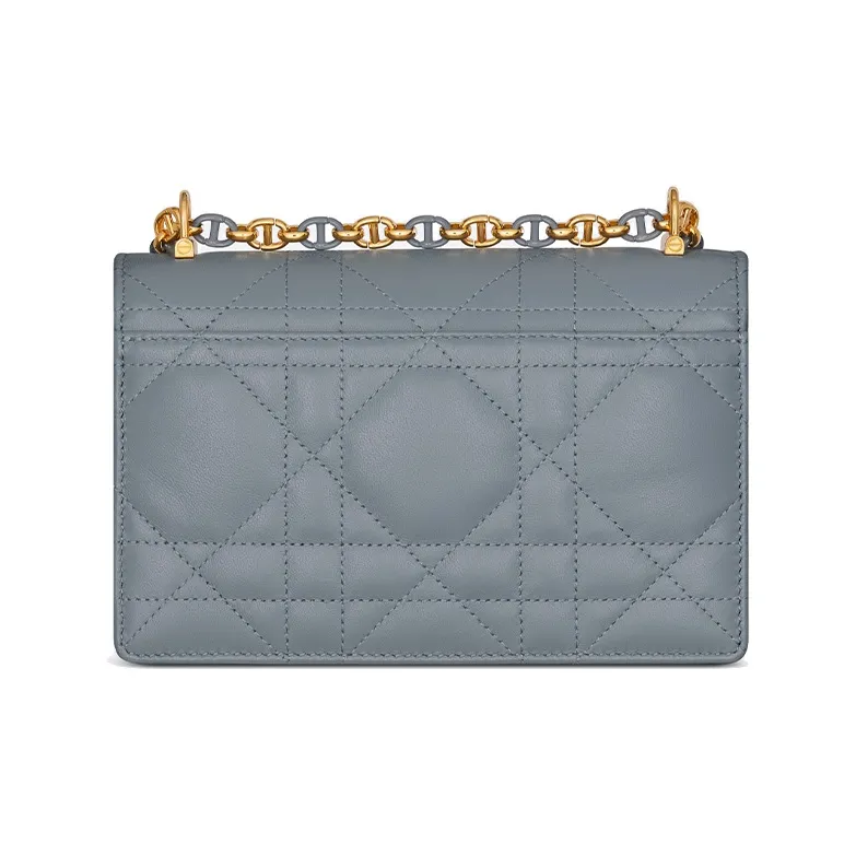 DIOR Caro Lambskin Crossbody Bag Shoulder Bag Mini Women's Cloud Blue-3