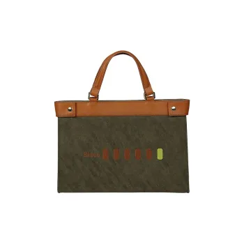 IRIDESCENCE Canvas With Leather Spy Bag, Tote Shoulder Bag, Crossbody Bag, Handbag Medium Size Women's Jasper