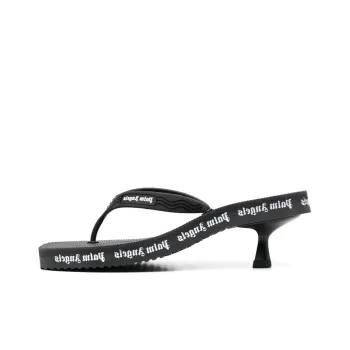 PALM ANGELS Logo print Heeled Flip Flops