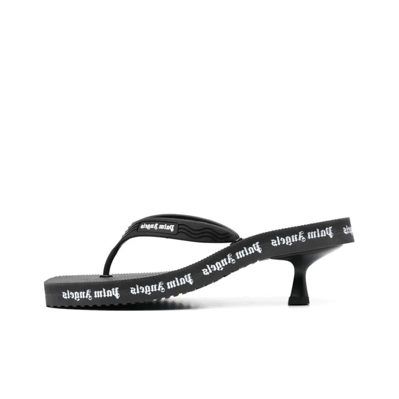 PALM ANGELS Logo print Heeled Flip Flops-0