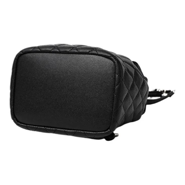 DAPHNE Cow Leather Backpack Women's Black-3