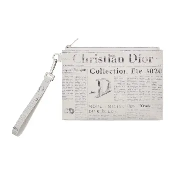 DIOR Daniel Arsham Collaboration Calfskin Clutch Men's White