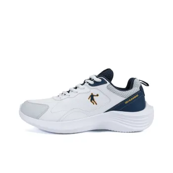 QIAODAN Waterproof Low Top Casual Running Shoes Men's Jordan White Gray Silver