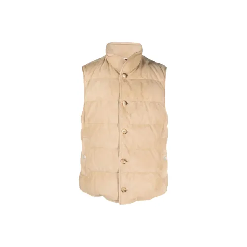 Brunello Cucinelli Vests Men Sand Apricot Cream