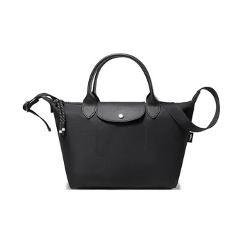 LONGCHAMP Le Pliage Energy Nylon Canvas Handbag Small Size Women's Black
