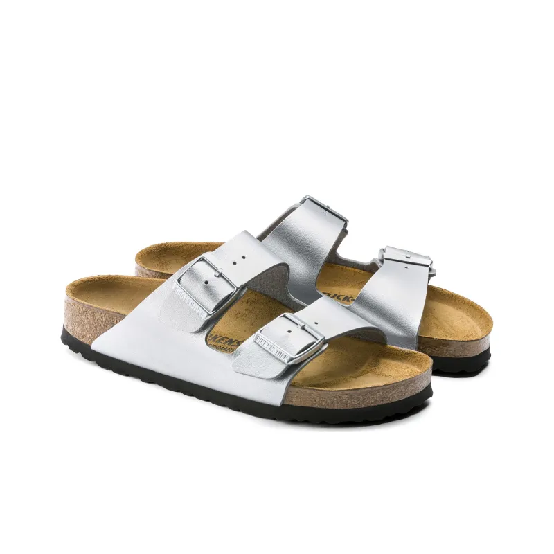Birkenstock Arizona Birko Flor 'Silver' Women's-3
