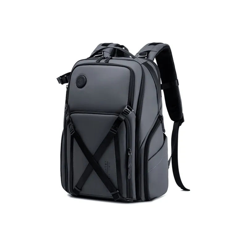 ARCTIC HUNTER Polyester Backpack Camera Bag Regular Unisex Black/Gray-3