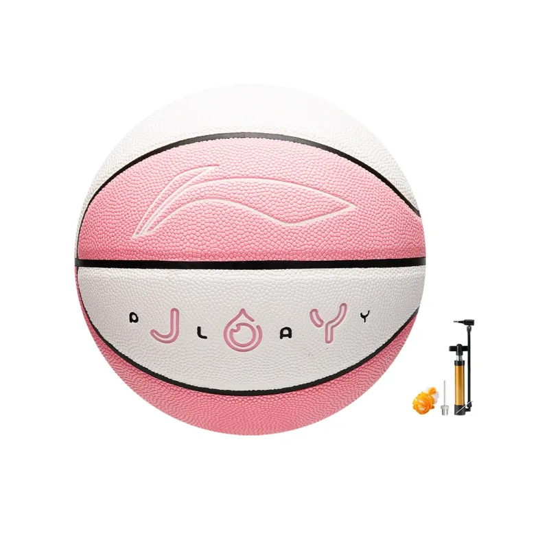 LiNing PU Basketball Pink/White Size 6 Training Unisex-4