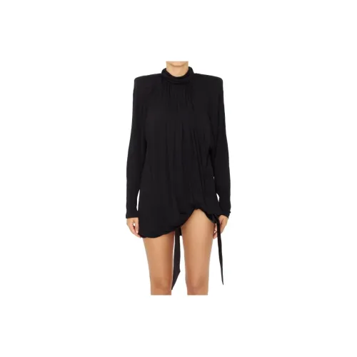 SAINT LAURENT Long-Sleeved Dresses Women's Black