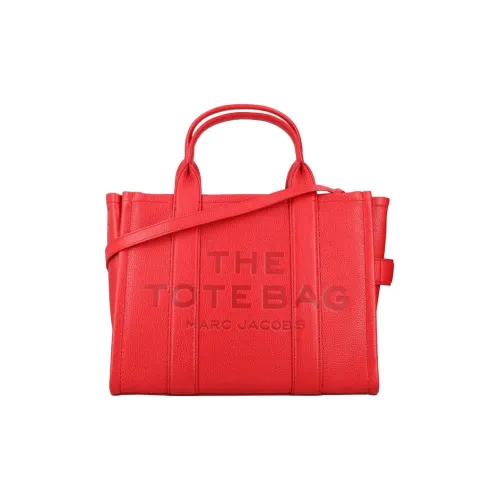 MARC JACOBS Full Grain Cow Leather Tote Bag, Shopping Bag, Shoulder Bag, Crossbody Bag, Handbag Trumpets Women's Red