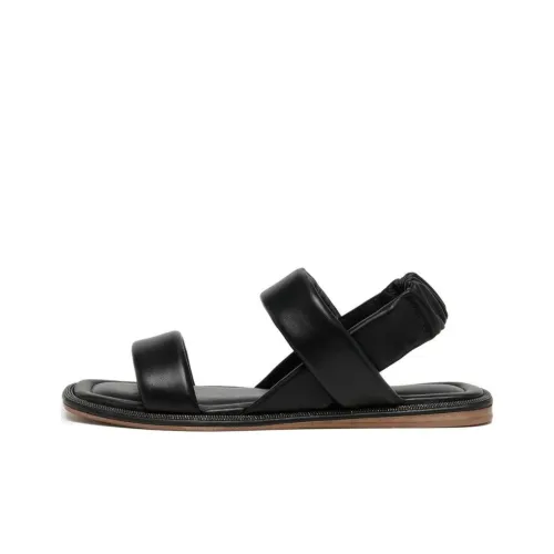Brunello Cucinelli Leather Square-toe Sandals