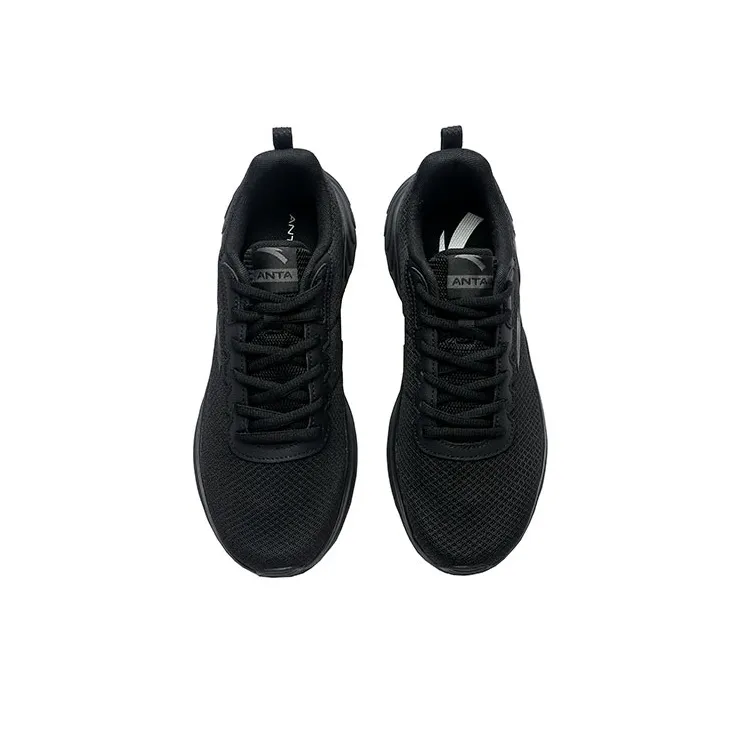 Anta Running Collection Anti Slip Wear Resistant Low Top Running Shoes Men's Black-3