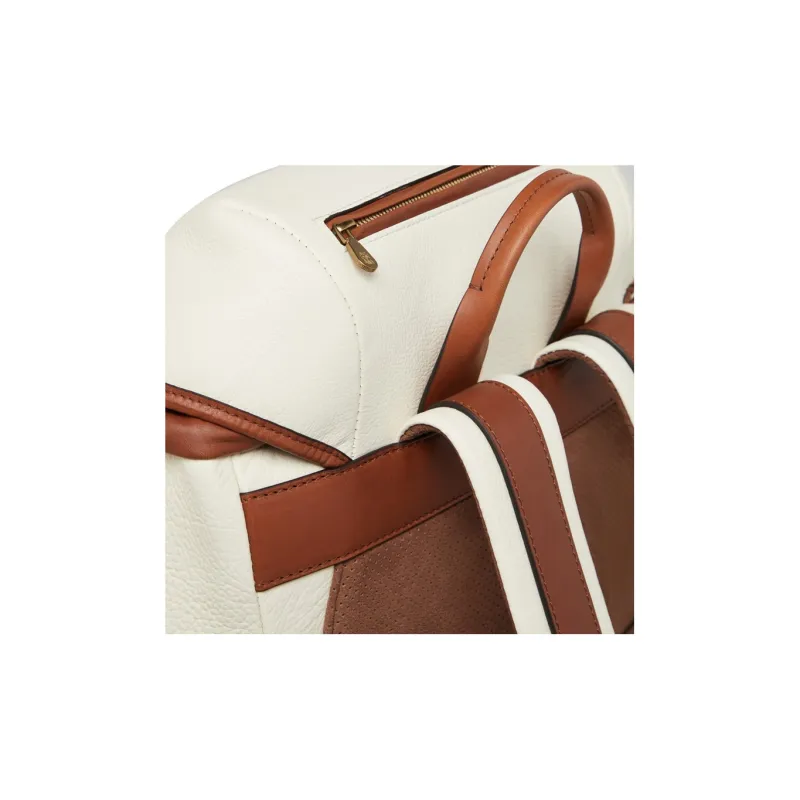 Brunello Cucinelli Grained Calfskin With Smooth Leather Binding Backpack Regular Men's White-2
