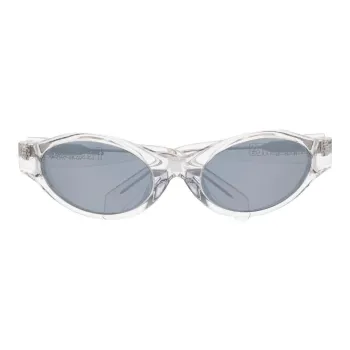 PLEASURES Polyvinyl Chloride Oval Sunglasses Men's Transparent