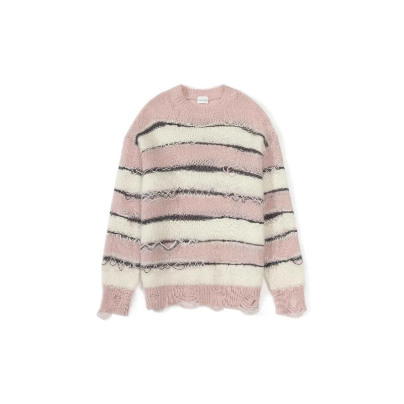 Charlie Luciano Knitwear Unisex Pink White-2