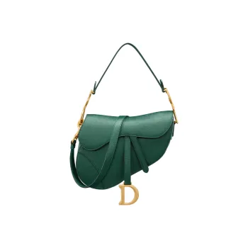 DIOR Saddle Grained Calfskin Saddle Bag Shoulder Bag Crossbody Bag Handbag Regular Women's Pine Green