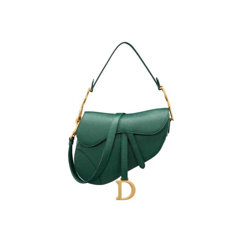 DIOR Saddle Grained Calfskin Saddle Bag Shoulder Bag Crossbody Bag Handbag Regular Women's Pine Green-0