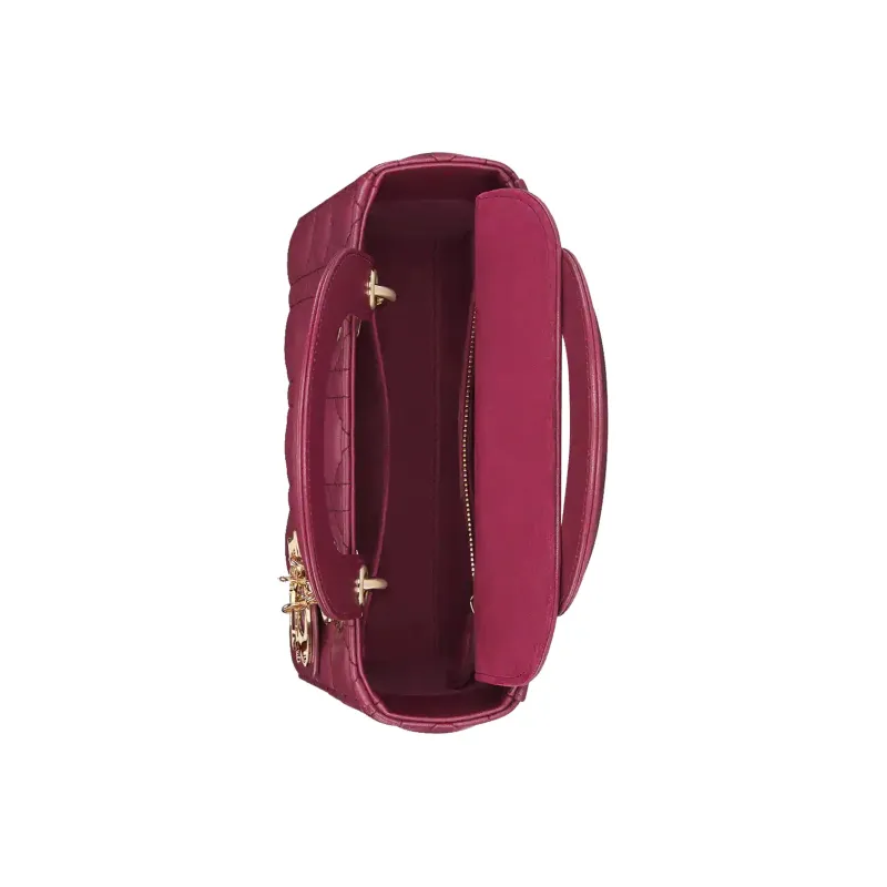 DIOR Lady DiorMy ABCDior Lambskin Shoulder Bag Crossbody Bag Handbag Small Size Women's Dark Purple Red-3