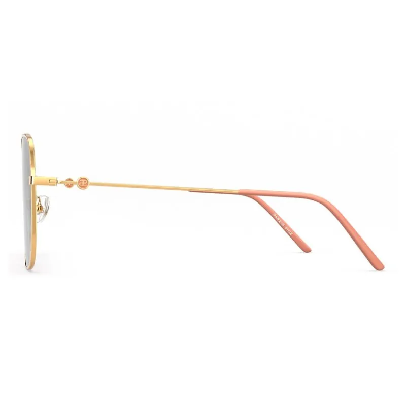 PARZIN Square Sunglasses Women's Metal Thin Frame Multicolor Lens Elegance Elegant-18