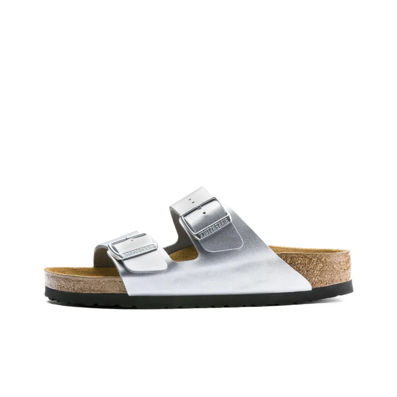 Birkenstock Arizona Birko Flor 'Silver' Women's-0