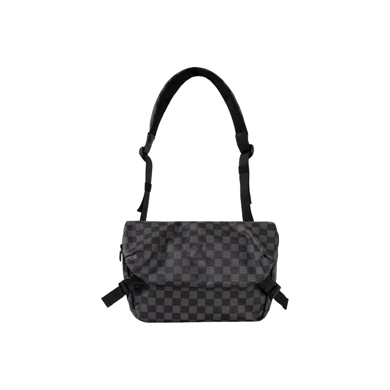 KONADCT Nylon Fabric Cycling Bag, Messenger Bag, Shoulder Bag Medium Size Unisex Black-13