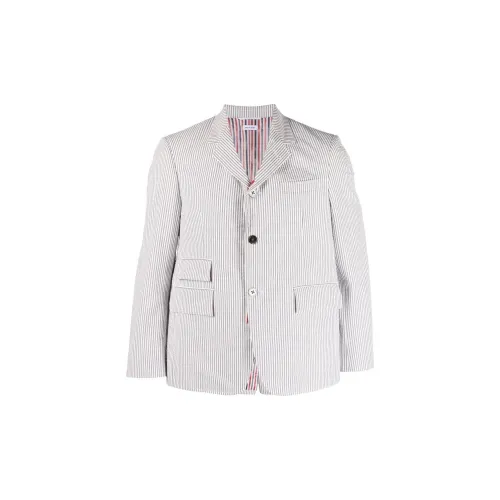 THOM BROWNE Seersucker Single-breasted Blazer