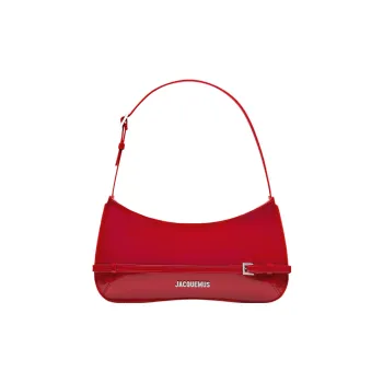 Jacquemus Patent Leather Calfskin Handbag Shoulder Bag Women's Red