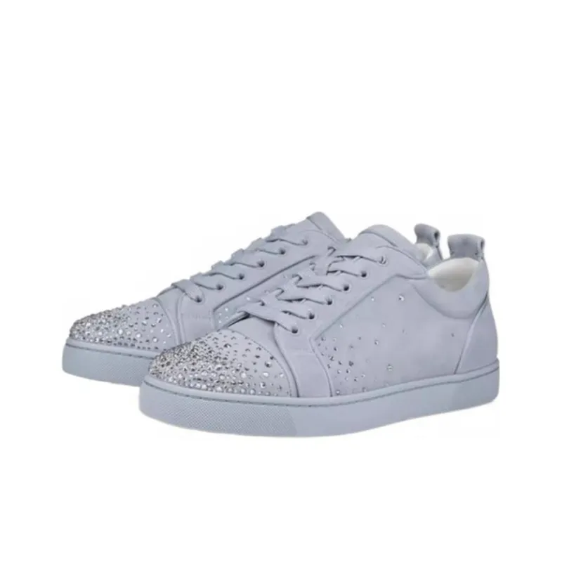 CL LUBOTING Slip Resistant Low Top Skateboard Shoes Men's Blue-1