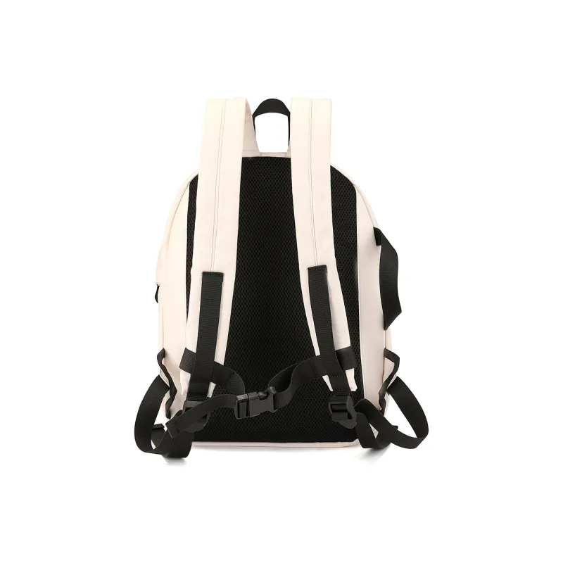 MEXICAN Polyurethane Leather Backpack Regular Women's Black/Pink/Ecru-5