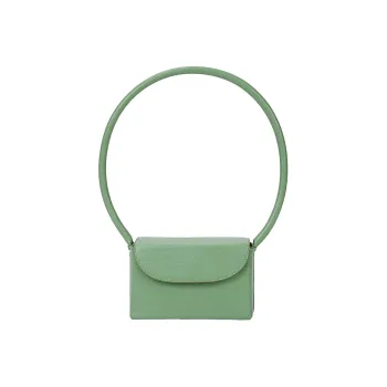 IRIDESCENCE Eco Friendly PU Leather Irregular Shaped Bag Shoulder Bag, Handbag Medium Size Women's Morandi Green